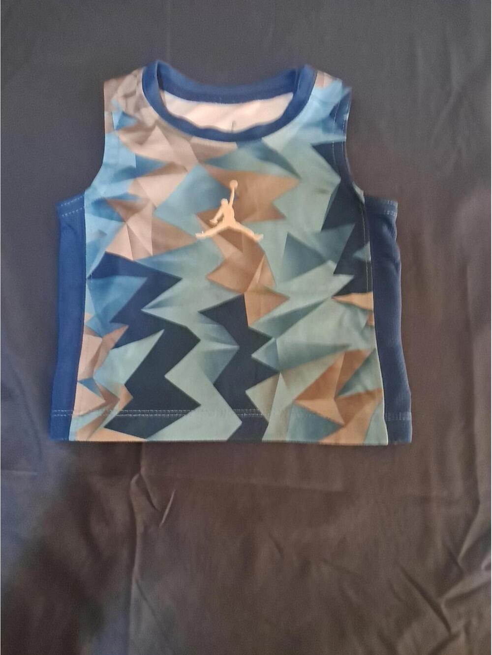 Jordan , Boys 3-6m Basket‎ Blue Jersey Tank Top